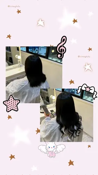 ロング SHION🍒ྀི/ ヘアメ/ピンクカラーのヘアスタイル