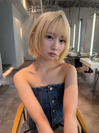 ミディアム 🔥コテ巻き風 ボブパーマ🔥のヘアスタイル