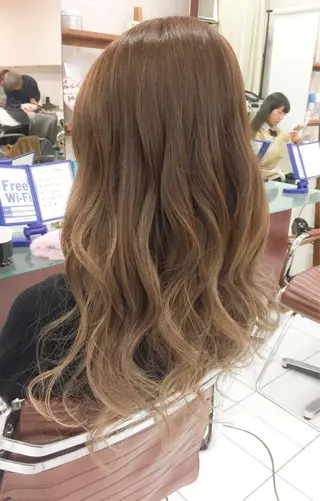 ミディアム カラー モテ髪透明感❤️ デイズヘアカラーのヘアスタイル