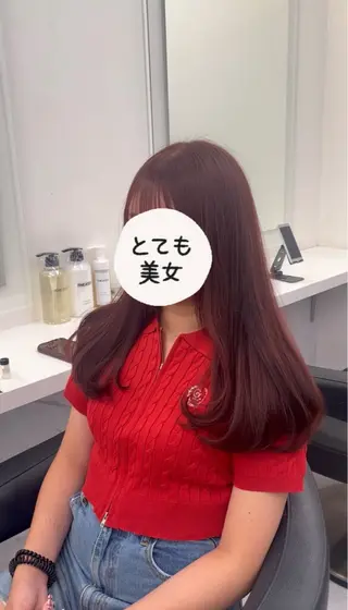 ロング カラー 🐈‍⬛韓国ヘア/ 縮毛/透明感🐈‍⬛のヘアスタイル