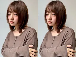 ミディアム 透明感カラー / Rio👶🏻💞のヘアスタイル