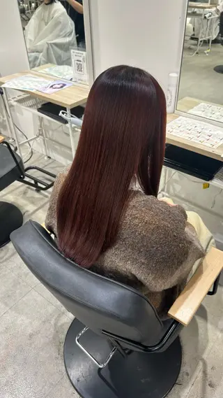 ロング カラー himari💜 酸性ストレートのヘアスタイル