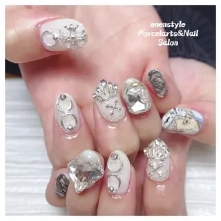 ミディアム ネイル 🐾enen style 🐾のネイルデザイン
