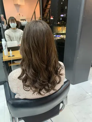 ロング 🌷ラベンダーピンク 顔まわり🌷ねいろのヘアスタイル