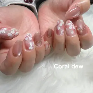 ネイル Coral dew Harukaのネイルデザイン