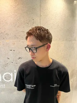 ショート カラー メンズ 透明感カラーショート ボブツムギ♡のヘアスタイル