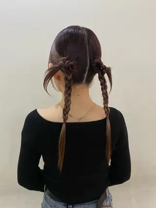 ロング ヘアアレンジ まつ毛パーマ/ ゆうかのマツエク・マツパデザイン