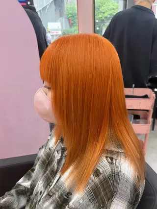 ロング カラー 【暖色カラー+色持ち 重視】💟まなみのヘアスタイル