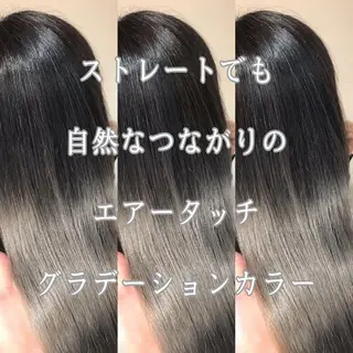 セミロング カラー 髪質改善カラー韓国風 レイヤーtudaのヘアスタイル