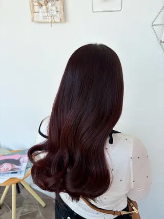 セミロング 透明感color あやののヘアスタイル