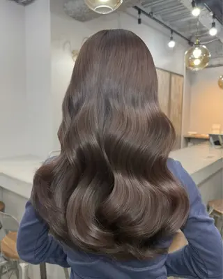 セミロング カラー 韓国ヘア🫧 KAZUTOのヘアスタイル