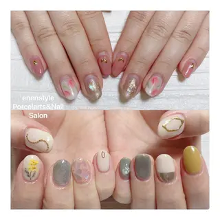 ミディアム ネイル 🐾enen style 🐾のネイルデザイン