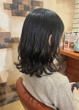 ミディアム カラー flencia 丸 和博|カットのヘアスタイル