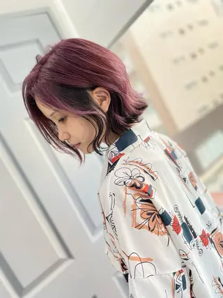 ショート カラー ヘアアレンジ VIM hairおもろまち店のヘアスタイル