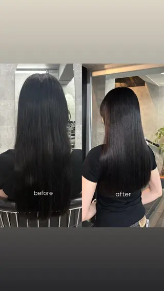 ロング 髪質改善ストレート/ 透明感カラー🥣🤍のヘアスタイル