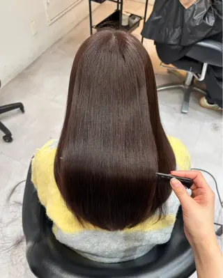 セミロング カラー レイヤーカット/ 暗髪カラー🧸ナシコのヘアスタイル