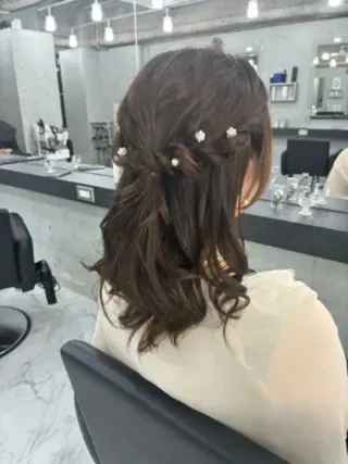 セミロング ヘアアレンジ Endearing 🌟銀座のヘアスタイル
