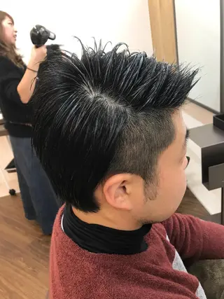 パーマ メンズ 豊中駅3分eha レッスンモデルのヘアスタイル