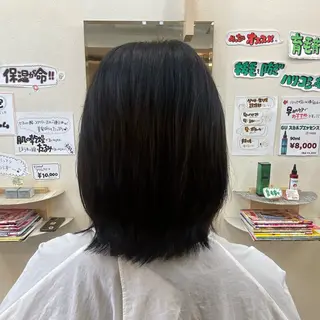 ミディアム 縮毛矯正モデル募集中 美容室HATSUのヘアスタイル