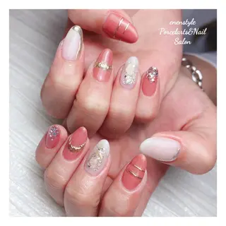 ミディアム ネイル 🐾enen style 🐾のネイルデザイン