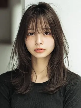 ロング 絶対綺麗な暖色カラー 🎯あります✨増渕✨のヘアスタイル