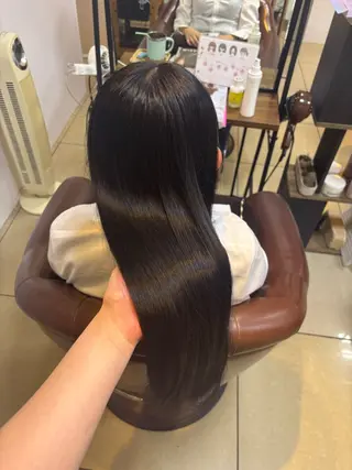 セミロング eMu透明感カラー ちゅる髪yuki✩のヘアスタイル