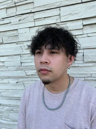ミディアム パーマ 丸山 康之のヘアスタイル