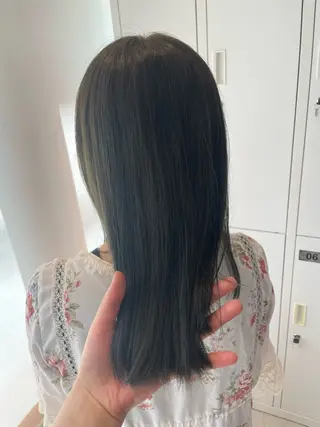 セミロング カラー みやした もあのヘアスタイル
