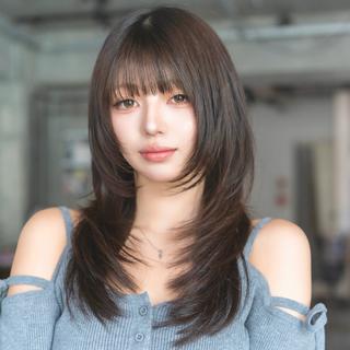 セミロング ウルフ/レイヤーカッ ト/ハッシュカットのヘアスタイル