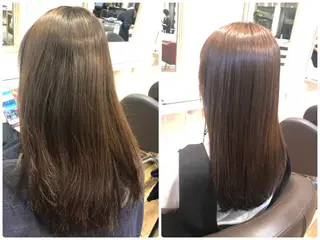 ミディアム カラー 小顔カット前髪 顔周りカット林亮佑のヘアスタイル