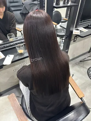 ロング ｶﾉ /暖色カラー/ バタフライレイヤーのヘアスタイル