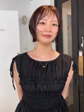 ミディアム カラー 暖色系特化さくら /福岡天神/レイヤーのヘアスタイル