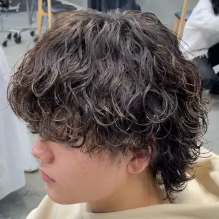 セミロング パーマ ヘアアレンジ メンズ fifth 石川 凪のヘアスタイル