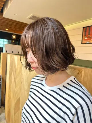 カラー 〈ボブ〉縮毛矯正 船橋駅5分/鈴木杏美のヘアスタイル