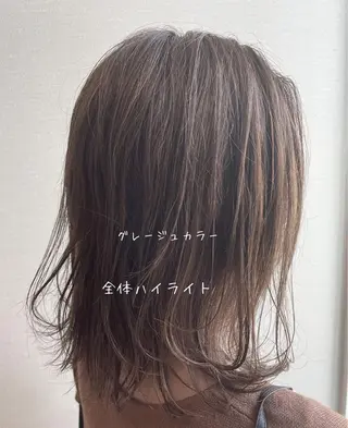 セミロング カラー NOPPO 和泉市 美容室/奥村 飛鳥のヘアスタイル