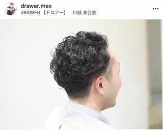 ショート パーマ メンズ 矢島 真樹のヘアスタイル