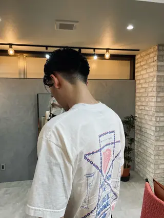 ショート パーマ メンズ Basis 田口豪司のヘアスタイル