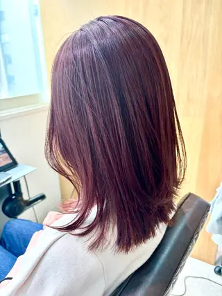 セミロング カラー natsu fujinoのヘアスタイル
