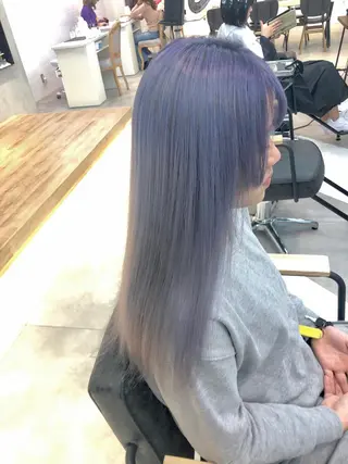 ロング カラー パーマ ヘアアレンジ メンズ まつげと眉 Meliaのマツエク・マツパデザイン