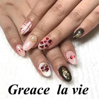 ミディアム カラー パーマ キッズ ネイル マツエク・マツパ Greace  la vieのネイルデザイン