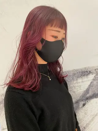 セミロング カラー yajima Moemiのヘアスタイル