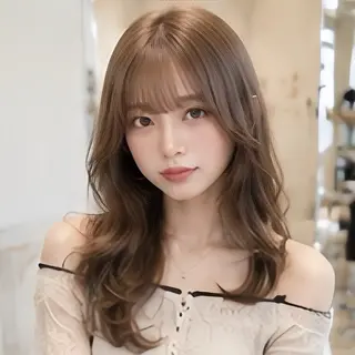 ロング 縮毛矯正/レイヤー/ 前髪カット/おばかんのヘアスタイル