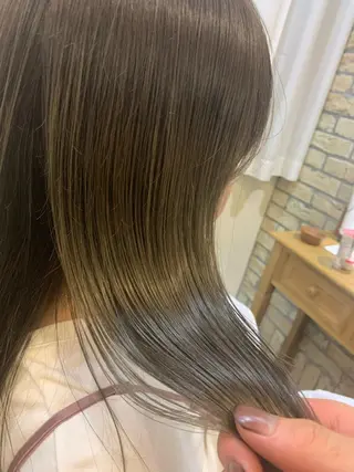 ミディアム カラー 縮毛矯正×髪質改善 小笠原大樹のヘアスタイル