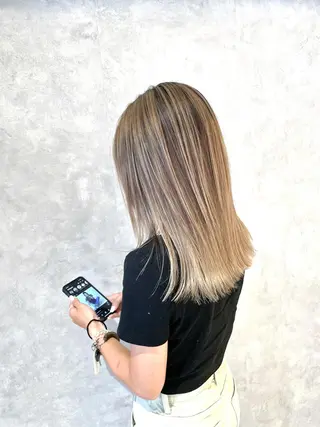 ロング カラー 美髪縮毛矯正✨ カラーが得意💪本間のヘアスタイル