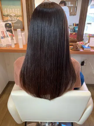 ロング カラー トレンドパーマ 加藤菜月のヘアスタイル
