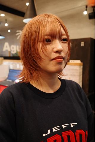 ミディアム カラー 横地 凌のヘアスタイル