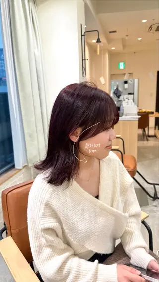 ミディアム fitするカット♡/ 多幸感/ふうか◠‿◠のヘアスタイル
