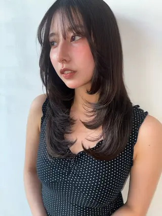 セミロング moe/名古屋美容室 /モデル募集のヘアスタイル