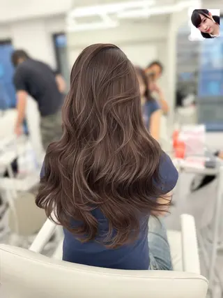 ロング カラー 顔まわりの神様✨ 透明感カラー藤嶋秀幸のヘアスタイル