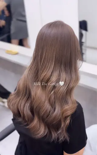カラー 韓国レイヤー艶カラー ブリーチ otohaのヘアスタイル